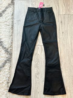 black leather pants