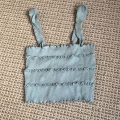 Zara , light blue crop top- small. Never worn