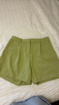 Abercrombie LIME High Rise Premium Crepe Tailored Short