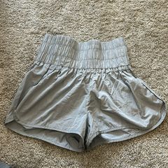 free people movement the way home shorts silver size M