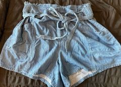 Old Navy Paper Bag High Waist Tie Chambray Shorts size 2XL NWOT XXL