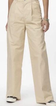 NEW Levi's Premium Pleated High Loose Pants Beige Tan Women’s 30x32 Khaki Wide