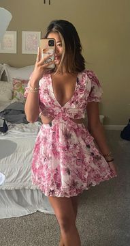 Pink Floral Dress