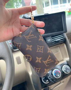 Repurposed Upcycled Monogram Keychain Card Holder 