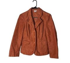 J. Jill Women’s Burnt Orange Rust Blazer Size 4 Petite