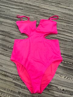 Pink Cut Out One Piece Swimsuit