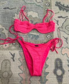 Pink Textured Bikini