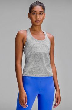 Grey  Swiftly Tech Racerback Tank 2.0 Race Length -size 2