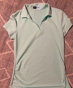 PGA Tour Woman’s Golf Shirt Small  Mint Green V Neck Pullover