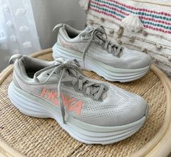 Hoka One One Bondi 8 Harbor Mist Lunar Rock Road-Running Sneakers Women’s Size 8