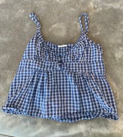 Cropped Gingham Tank