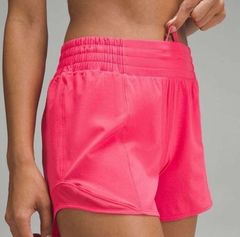 Lululemon Hotty Hot High Rise Athletic Shorts Lip Gloss Pink 12 NWT