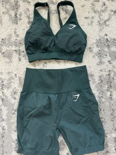 Vital Seamless Green Shorts & Bra Set
