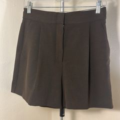 Aritzia Wilfred Ibiza High Waisted Pleated Recycled Cotton Shorts Size 4