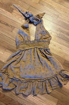 Womens S Small Spring Fling Halter Eyelet Bohemian Boho Dress