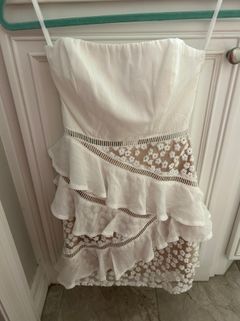 White Strapless Mini Dress