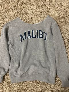 Malibu Gray Crewneck with Cut Collar