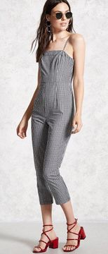 forever 21 plaid jumpsuit