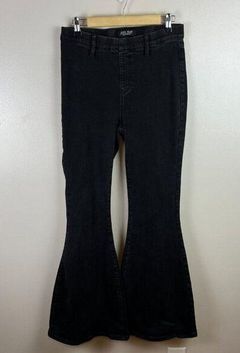 Judy Blue Pull On Super Flare Jeans Siz 9/29 Black High Rise Stretch Bell Bottom