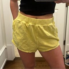 Free People yellow comfy shorts