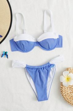 Blue Underwire Bikini