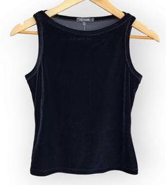 Vintage My Michelle Black Velvet Tank Top S