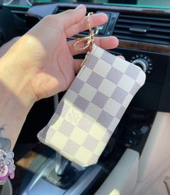 Repurposed Upcycled Monogram Keychain Card Holder 