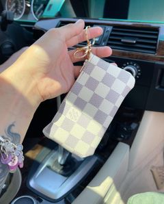 Repurposed Upcycled Monogram Keychain Card Holder 