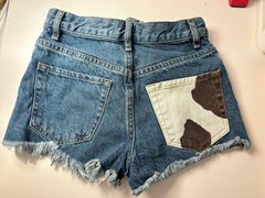 cow jean shorts