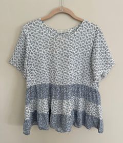 Baby Blue Floral Blouse