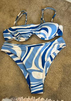 Aurelle Blue Printed Bikini