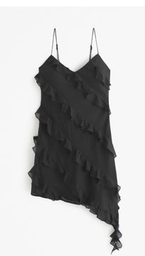 all-over ruffle mini dress