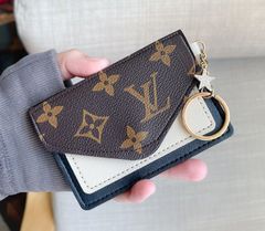 Repurposed Upcycled Monogram Keychain Card Holder 