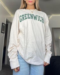 greenwich long sleeve cream tshirt