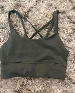 Green sports bra