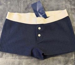 Navy Ribbed Shorts