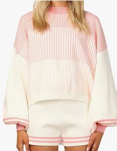 Pink and White Sweater Set