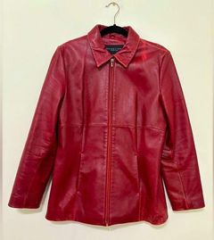 Kenneth Cole Reaction Red Leather Jacket