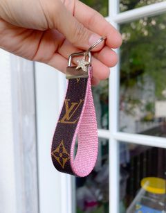 Repurposed Upcycled LV Keychain Key Fob 