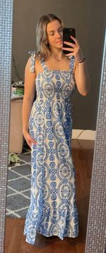 Blue Patterned Dress