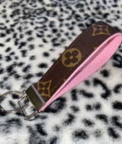 Repurposed Upcycled Keychain Wristlet Keyring Key Fob 