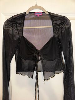 Black Mesh Top