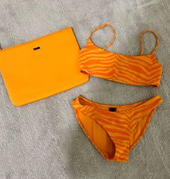 Swimwear Orange Bikini Set