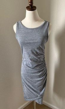 EUC Leith Casual Ruched Sleeveless Short Casual‎ Gray Dress, S