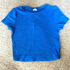 Garage baby tee, bright blue