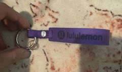 purple silicone keychain