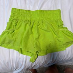 free people like green get your flirt on shorts size small