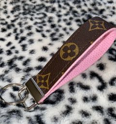 Repurposed Upcycled Keychain Wristlet Keyring Key Fob 