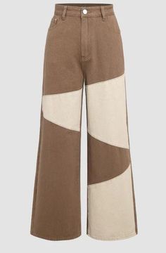 Patched Wide Leg Pants