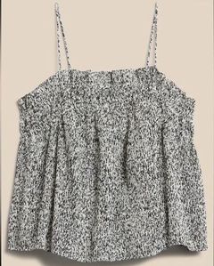 Banana Republic Factory Pleated Camisole Top Mountain Gray XL